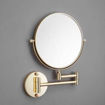 Wall-Mounted Foldable Swivel Shaving and Makeup Mirror for Hotel Lavatory Toilet