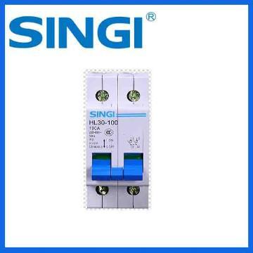 32,63,80,100A 2 pole isolator switch with DIN installation