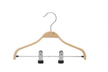 WOODEN STAINLESS STEEL CLIP HOUSEHOLD HANGER