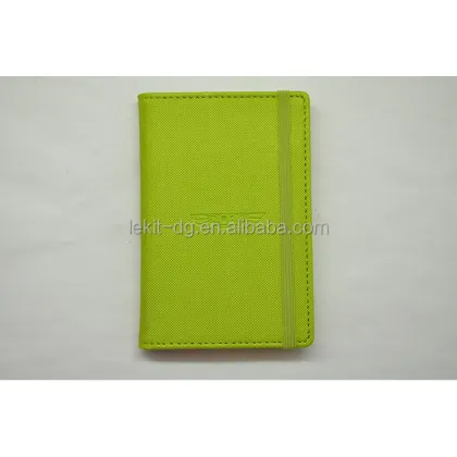 Removable Green PU Leather A6 Notebook Cover - Custom Diary Jacket