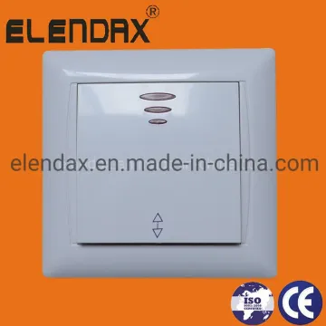 European Flush Mounting Double Light Wall Switch (F6105)