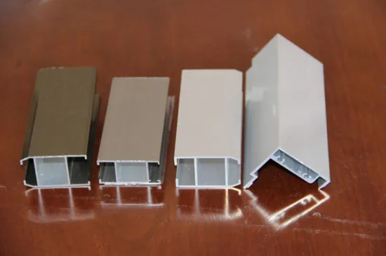 Golden Aluminum Window Extrusion Profiles , Electrophoretic Coated Aluminum Framing Extrusions