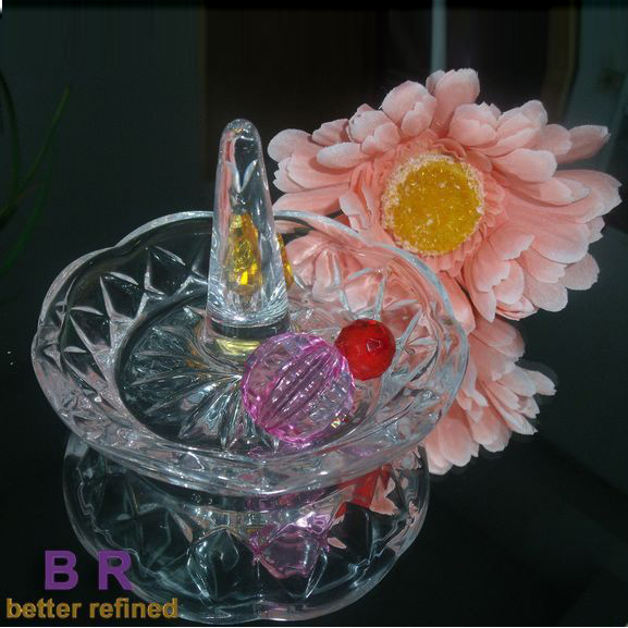 Crystal Glass Ring Holder