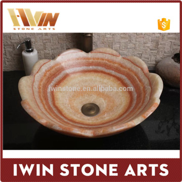 Best quality honey onyx luxury wash basins and sinks,wash basin countertop marble wash basin stone