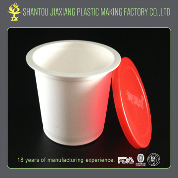 New design disposable plastic coffee cup with red lid