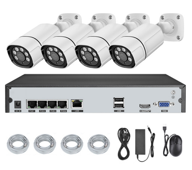 Poe 4K NVR IP Camera 4ch