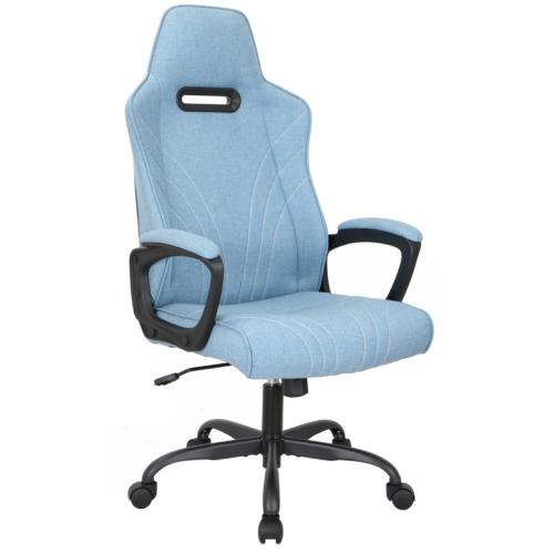 Fabric Upholstery Leather Gaming Chair with PP Armrest