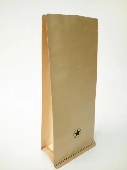 Brown Kraft Paper Flat Bottom Pouch