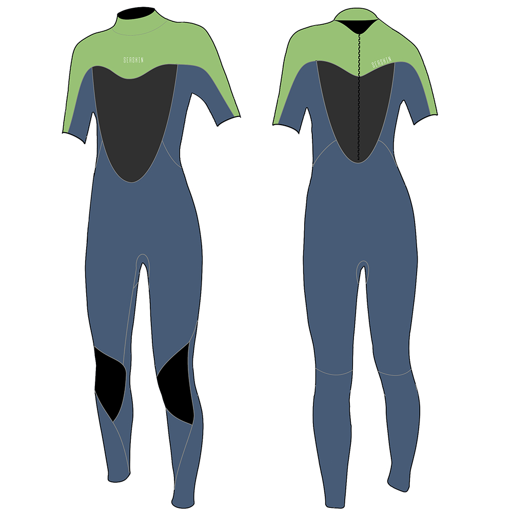 Zeegeten dames korte mouwen duiken wetsuits