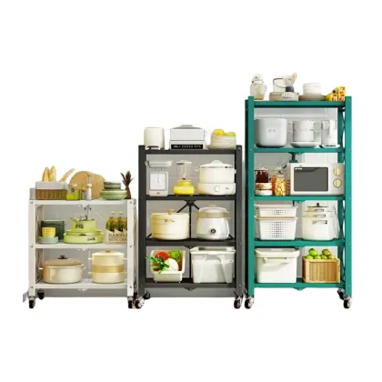Metal Storage Rack for Kitchen Appliances: Microwave, Oven, Baking Sheet, Toaster, Juicer