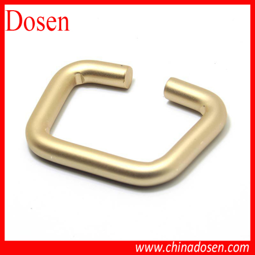 metal shiny light gold handbags open d ring buckle with custom logo