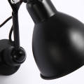Lekkie odcień ramion Regulowany czarny elastyczna lampa ścienna