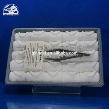 Plain white airline hot disposable facial towel for Lufthansa