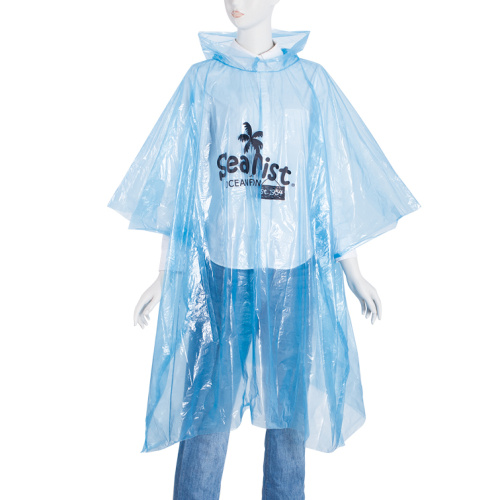 Disposable Clear PE Adult Rain Ponchos