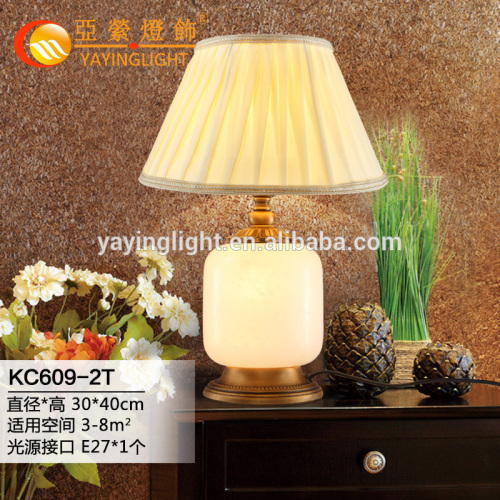 bedroom brass table lamp with fibre shade,Small decorative bedroom brass table lamps Zhongshan factory