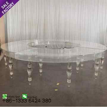 Transparent Ghost Oval Table Top for Events and Weddings