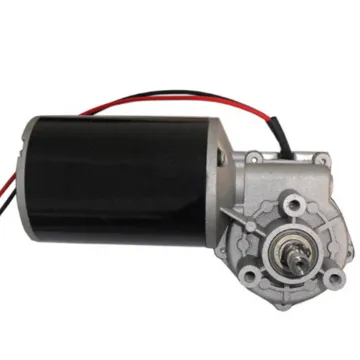 Custom 76mm DC Motor with Metal Worm Gearbox for Shutter and Lifting Systems (60W, 12V)