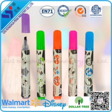 2015 Hot Selling Ex-factory Fine muti color multi colored highlighter pen