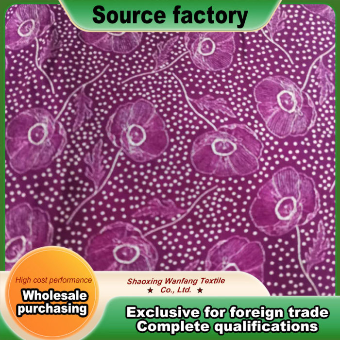 Lüks Kırmızı Lotus Rayon Krep De Chine