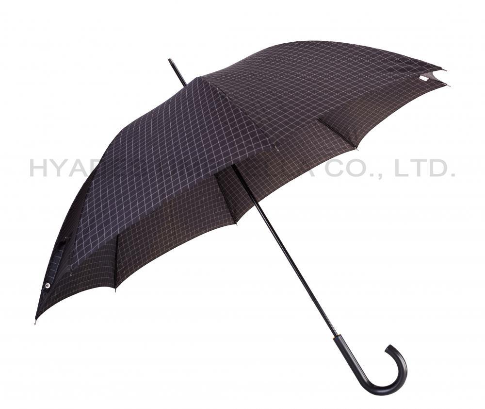 Minimalism Check Printed Mens Straight Umbrella