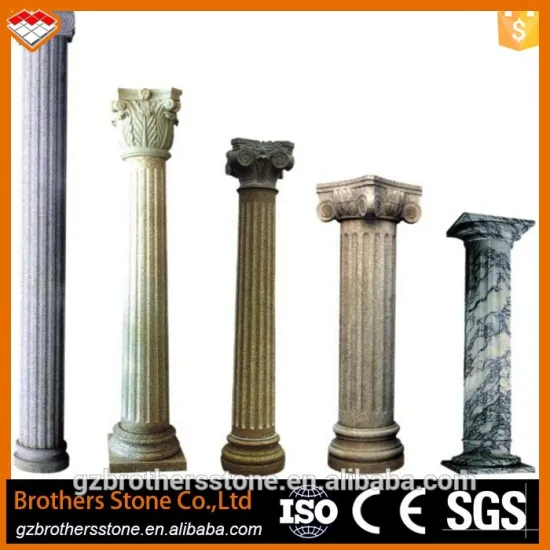 China supplier natural marble stone granite roman pillar new design marble stone pillar marble slabs