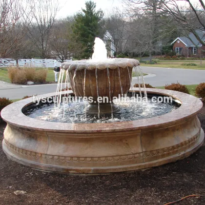 Hot sale hand carved outdoor decoration stone bird baths