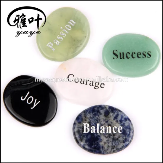 Bulk Wholesale Pocket Semi-precious Stones Engraved Gratitude Stones