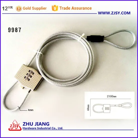 4 Digital Combination Cable Lock For Multifunctional