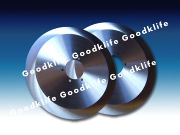 Single bevel circular knives for paper slitting