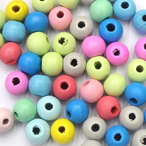 500pcs Perles en bois perles rondes 6 mm