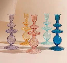 Nordic tall crystal colored glass Flower Vases
