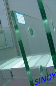 6.38mm to 12.76mm Clear or Colored PVB Laminated Saefety Glass in multi layers