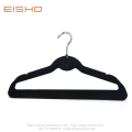 Black Space-saving Velvet Coat Hanger With Tie Hook