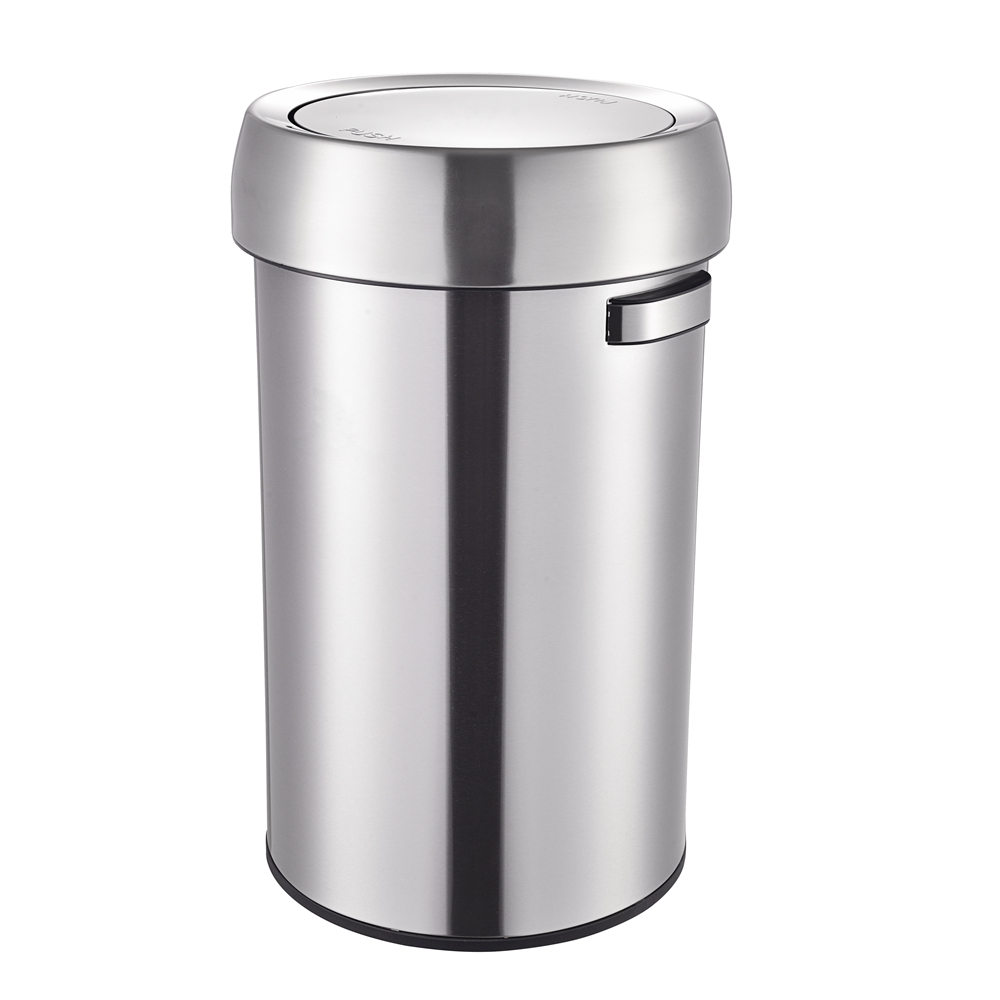 Round Shape Sunken Top Touch Trash Can
