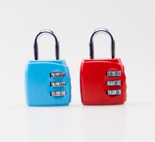 Merah dan biru zink aloi Lock