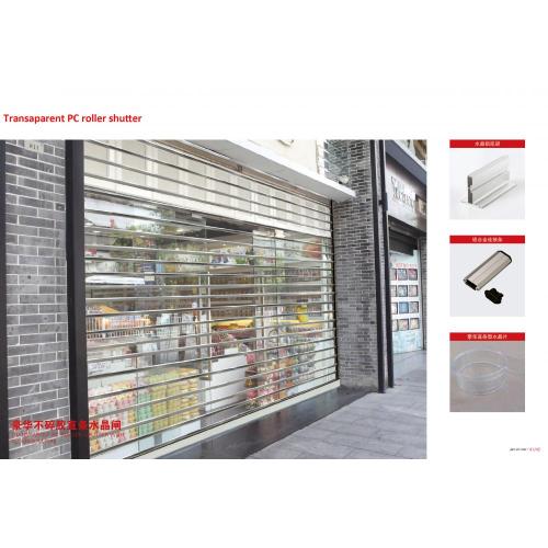 Transparente Polycarbonate Roller Shutter Door