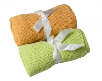 Home Textiles Cotton Plaid Thermal Leno Bed Blankets