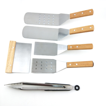 Stainless Steel Grill Spatula Set for Griddle Hibachi Flat Top Outdoor Cooking