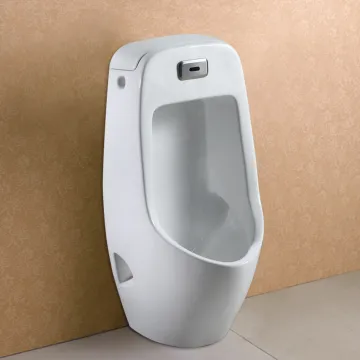 Floor Mounted White Ceramic Urinal with Sensor Flush