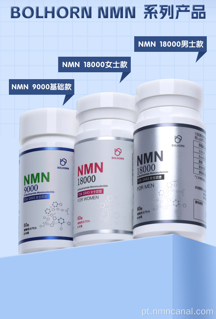 Cápsula NMN 18000 para aumento da energia celular