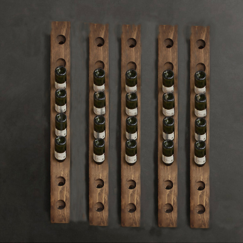 China Wooden Wall Hanging Wine Rack With Holes Factory