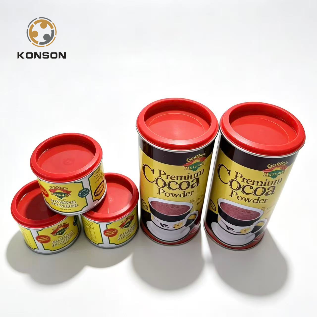 cocoa powder metal tins