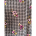 Textura de la flor de rayón Challis 32S tela de impresión