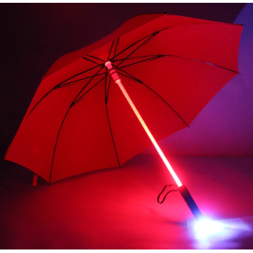 Paraguas plegable automático con eje LED novedoso