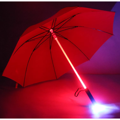 Paraguas plegable automático con eje LED novedoso