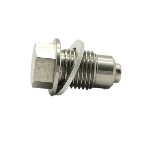 Stainless steel neodymium magnet fuel drain plug