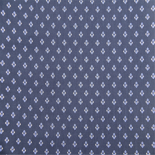 Cotton Printed Poplin With Navy Background