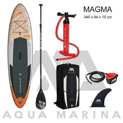 NEW 2021 inflatable surf board stand up paddle board AQUA MARINA MAGMA pedal control sup bag leash paddle dinghy raft canoe