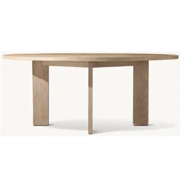 Teak Wood Garden Dining Table - Contemporary Minimalist Outdoor Furniture