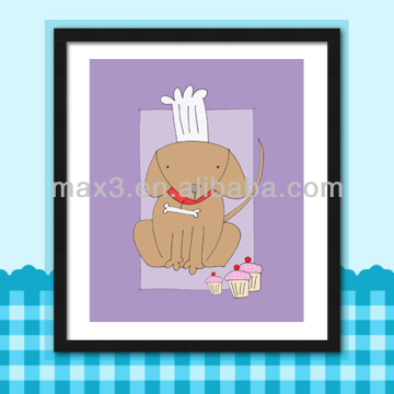 Popular Modern Framed Pictures Painting/Kid Tool Playing Decorative Picture Bear Smile For Home Decor